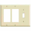 Leviton 80431 3-Gang 1-Toggle 2-Decora/GFCI Device Combo, Standard, Brown