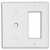 Leviton 80479-I 2-Gang 1-Decora 1-Telephone/Cable .406 Device Combo, Ivory