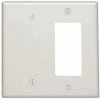 Leviton 80608-W 2-Gang 1-Blank 1-Decora/GFCI Device Combo, White - Pkg Qty 25