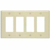 Leviton 80612-I 4-Gang Decora/GFCI Device Decora, Midway, Thermoset, Ivory