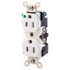Leviton 8200-Sgw 15a, 125v, Duplex Receptacle, Tamper-Resistant, White - Min Qty 9