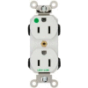 Leviton 8200-W Duplex Receptacle, Straight Blade, Self Grounding, White - Min Qty 22