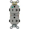 Leviton 8300-HGY 20A, 125V, Duplex Receptacle, Gray