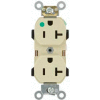 Leviton 8300-Hij 20a, 125v, Narrow Body Duplex Receptacle, Self Grounding, Ivory - Min Qty 11