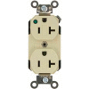 Leviton 8300-Pli 20a, 125v, Duplex Receptacle, Self Grounding, Ivory - Min Qty 8