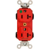 Leviton 8300-R 20a, 125v, Duplex Receptacle, Red - Min Qty 18