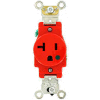 Leviton 8310-R 20a, 125v, Single Receptacle, Red - Min Qty 13