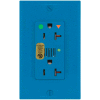 Leviton 8380-Igb Decora Dplx Surge Prot Recpt, Iso Grd, Ind Lht & Alarm 20a, Blue - Min Qty 4