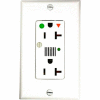 Leviton 8380-Igw Decora Dplx Surge Prot Recpt Iso Grd, Ind Lht & Alarm 20a, White - Min Qty 4