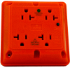 Leviton 8490-Ig 20a 4-In-1 Surge Receptacle W/ Indicator Lht, Iso Ground, Orange - Min Qty 3