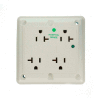 Leviton 8490-W 20a, 4-In-1 Surge Receptacle W/ Indicator Light, White - Min Qty 3