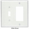 Leviton 86605 2-Gang 1-Toggle 1-Decora/GFCI Device Combo, Oversized, Ivory