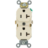 Leviton BR20-T 20A, 125V, Duplex Receptacle, Self Grounding, Light Almond