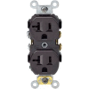 Leviton BR20 20A, 125V, Duplex Receptacle, Self Grounding, Brown - Pkg Qty 10