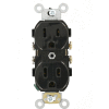 Leviton CR015-E 15A, 125V, Slim Body Duplex Receptacle,, Black