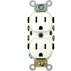 Leviton CR015-W 15A, 125V, Slim Body Duplex Receptacle,, White