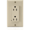 Leviton T5280-I Tamper Resistant Decora Duplex Surge Suppressor Recpt 15a, Ivory - Min Qty 4