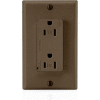 Leviton T5280 Tamper Resistant Decora Duplex Surge Suppressor Recpt., 15a, Brown - Min Qty 4