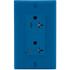 Leviton T5380-B Tamper Resistant Decora Duplex Surge Suppressor Recpt 20a, Blue - Min Qty 4