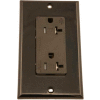 Leviton T5380-E Tamper Resistant Decora Duplex Surge Suppressor Recpt 20a, Black - Min Qty 4