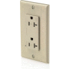 Leviton T5380-I Tamper Resistant Decora Duplex Surge Suppressor Recpt 20a, Ivory - Min Qty 4