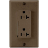 Leviton T5380 Tamper Resistant Decora Duplex Surge Suppressor Recpt, 20a, Brown - Min Qty 4
