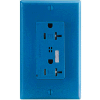 Leviton T7380-B Tamper Resistant Surge Prot. Decora Duplex Recpt, 20a, Blue - Min Qty 4