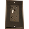 Leviton T7380-E Tamper Resistant Decora Duplex Surge Prot. Recpt, 20a, Black - Min Qty 4
