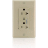 Leviton T7380-I Tamper Resistant Decora Duplex Surge Prot. Recpt 20a, Ivory - Min Qty 4