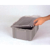 LEWISBins Heavy Duty Snap-On Cover 3000 Series CDC3040 Clear - Pkg Qty 6