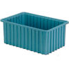 LEWISBins Divider Box DC2070 16-1/2" x 10-7/8" x 7", Light Blue - Pkg Qty 6
