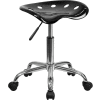 Flash Furniture Desk Stool - Backless - Plastic - Black