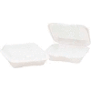 Genpak® GNPSN220, Snap-It Foam Hinged Container, 1 Compartment, White, 200/Carton