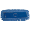 18" x 5" Looped-End Cotton/Synthetic Fiber Dust Mop Head, Blue - BWK1118