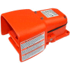 Linemaster 571-DWH Hercules Foot Switch W/Full Shield, Maintained, Orange, Cast Iron/Aluminum