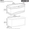 Lifetime 60012 Outdoor Deck Storage Bench Box 130 Gallon, Sand w/Brown Lid