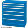 Lista 40-1/4&quot;W Drawer Cabinet, 6 Drawer, 66 Compart - Classic Blue, Individual Lock
