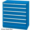 Lista 40-1/4&quot;W Drawer Cabinet, 6 Drawer, 72 Compart - Classic Blue, Master Keyed