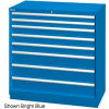 Lista 40-1/4&quot;W Drawer Cabinet, 8 Drawer, 117 Compart - Bright Blue, Individual Lock