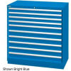 Lista 40-1/4&quot;W Drawer Cabinet, 10 Drawer, 162 Compart-Classic Blue,Individual Lock