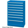 Lista 40-1/4&quot;W  Cabinet, 8 Drawer, 84 Compart - Bright Blue, Master Keyed