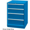 Lista 28-1/4&quot;W Drawer Cabinet, 4 Drawer, 26 Compart - Bright Blue, Individual Lock