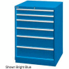 Lista 28-1/4"W Drawer Cabinet, 6 Drawer, 74 Compart - Bright Blue, Keyed Alike