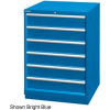 Lista 28-1/4&quot;W Drawer Cabinet, 6 Drawer, 72 Compart - Bright Blue, Master Keyed