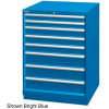 Lista 28-1/4&quot;W Drawer Cabinet, 8 Drawer, 124 Compart - Classic Blue, No Lock