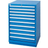 Lista® 10 Drawer Standard Width Cabinet - Bright Blue, No Lock