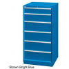 Lista 28-1/4&quot;W Cabinet, 6 Drawer, 37 Compart - Bright Blue, Keyed Alike