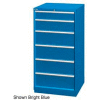 Lista 28-1/4"W Cabinet, 6 Drawer, 37 Compart - Bright Blue, No Lock
