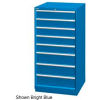 Lista 28-1/4&quot;W Cabinet, 8 Drawer, 95 Compart - Bright Blue, Keyed Alike