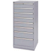 Lista® 8 Drawer Standard Width Cabinet - Light Gray, Keyed Alike